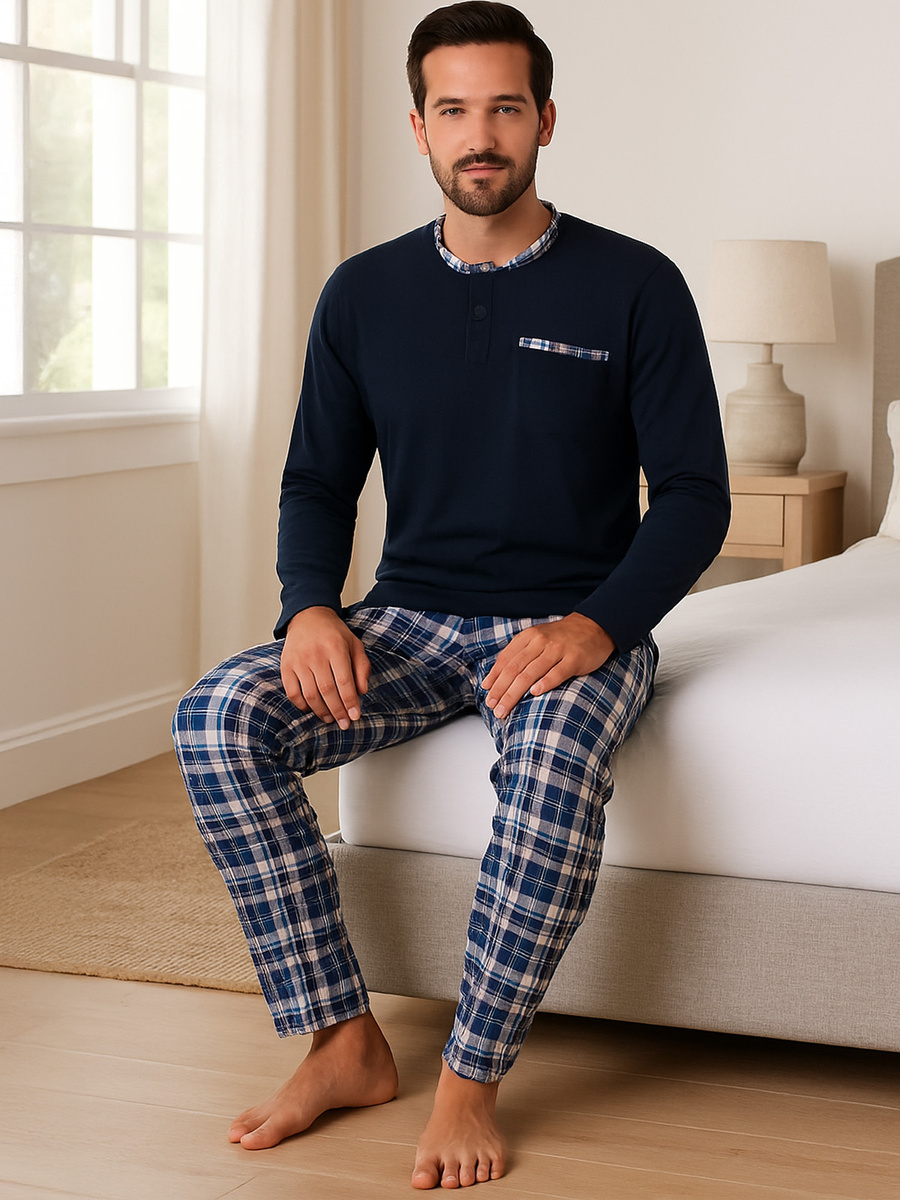 Langärmelige Pyjamas für Männer